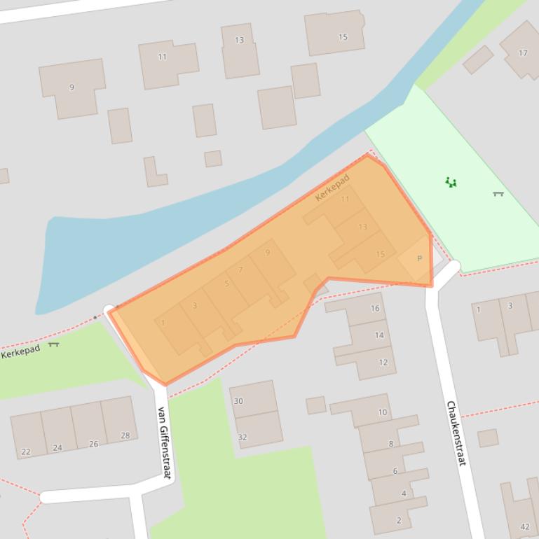 Kaart van postcodegebied 9891BN.