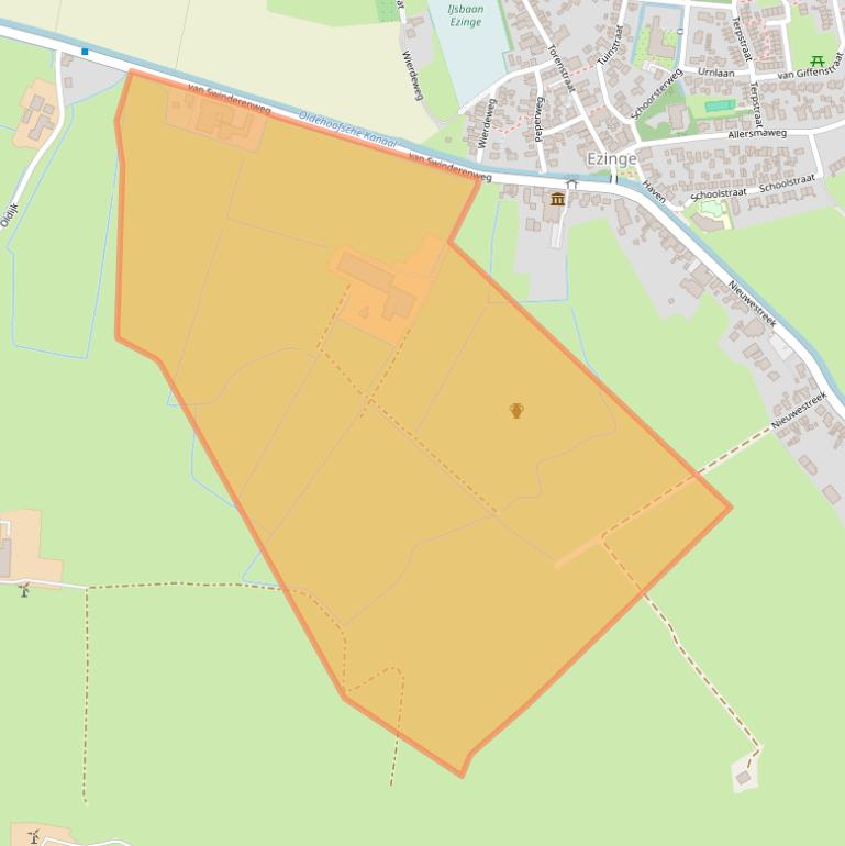 Kaart van postcodegebied 9891TA.