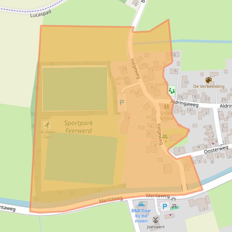 Kaart van postcodegebied 9892PD.