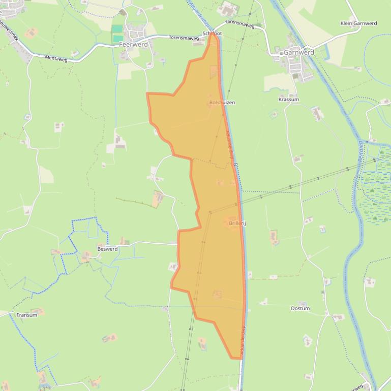 Kaart van postcodegebied 9892TC.