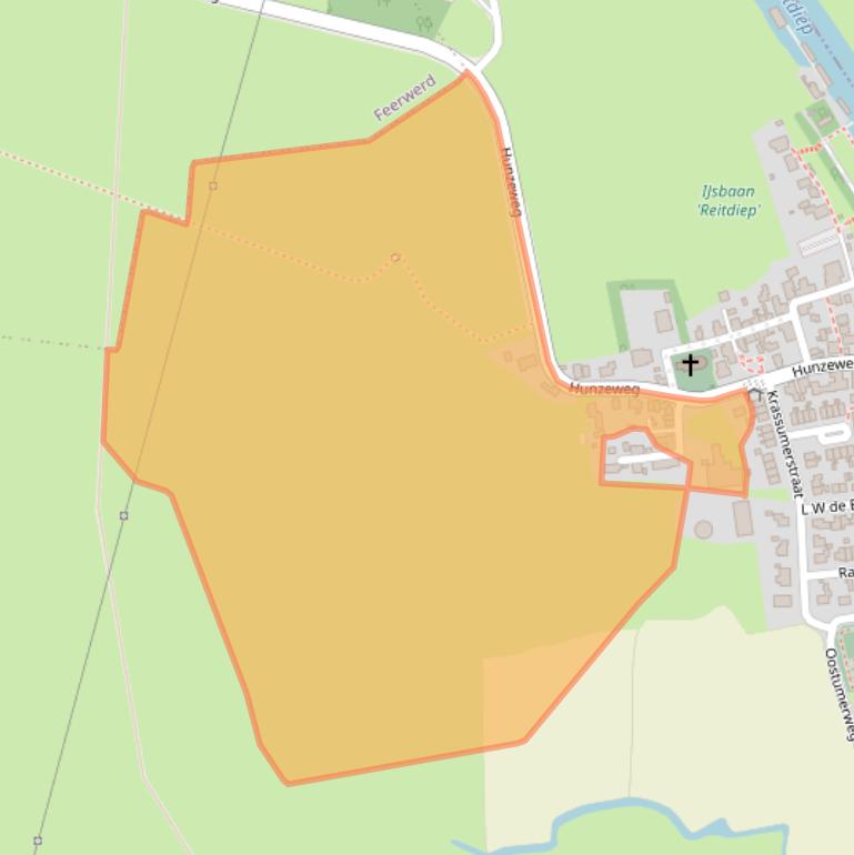 Kaart van postcodegebied 9893PA.