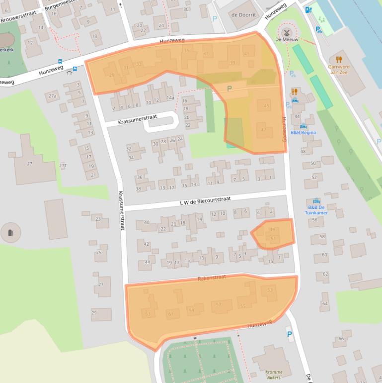 Kaart van postcodegebied 9893PB.