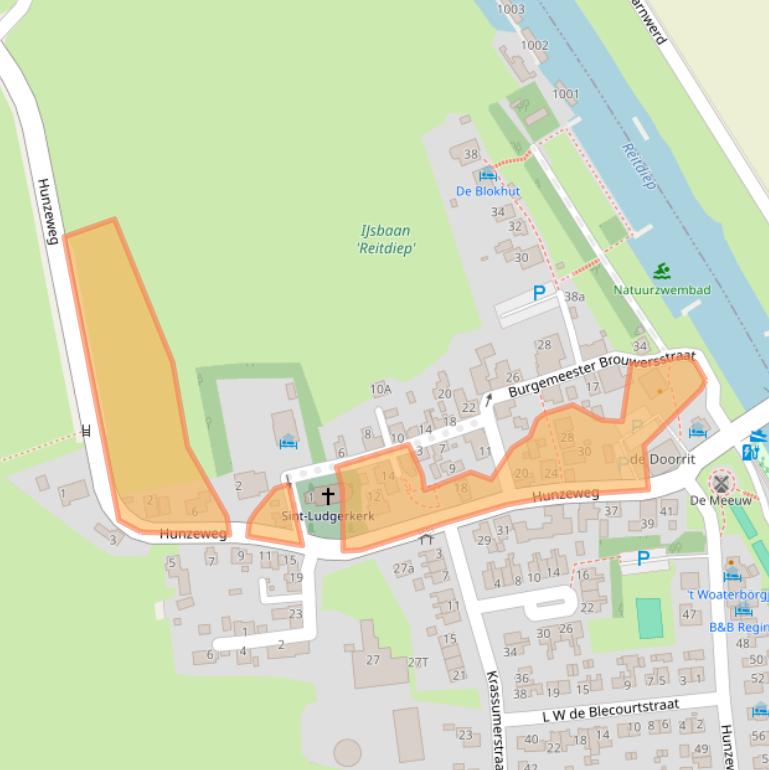 Kaart van postcodegebied 9893PC.