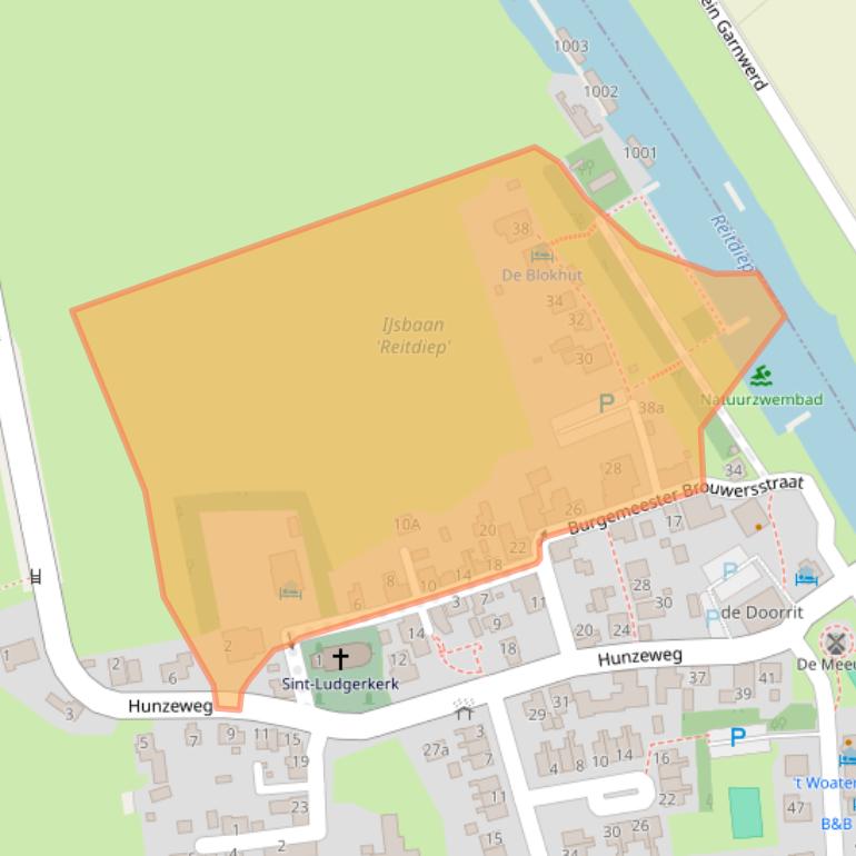 Kaart van postcodegebied 9893PG.