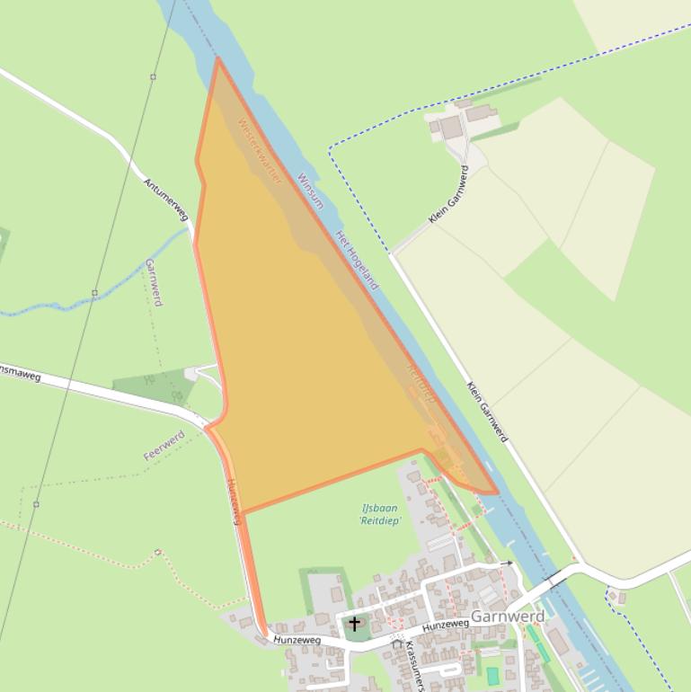 Kaart van postcodegebied 9893PM.