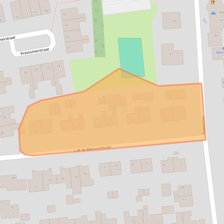 Kaart van postcodegebied 9893PN.