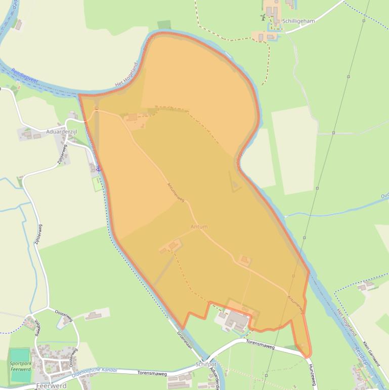 Kaart van postcodegebied 9893TA.