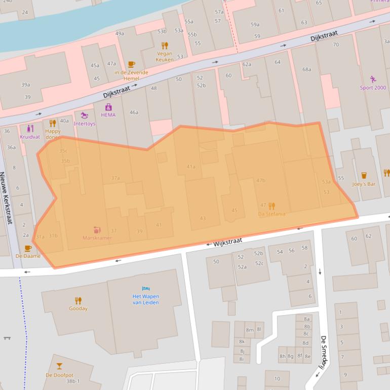 Kaart van postcodegebied 9901AG.