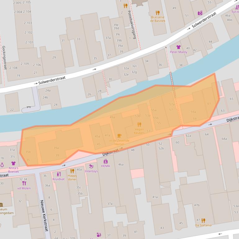 Kaart van postcodegebied 9901AN.