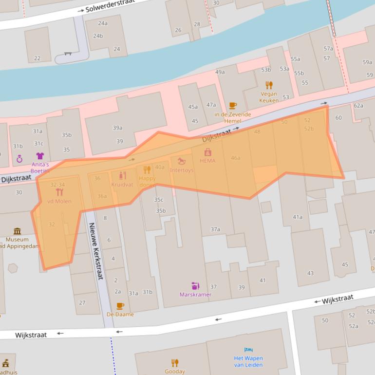 Kaart van postcodegebied 9901AT.