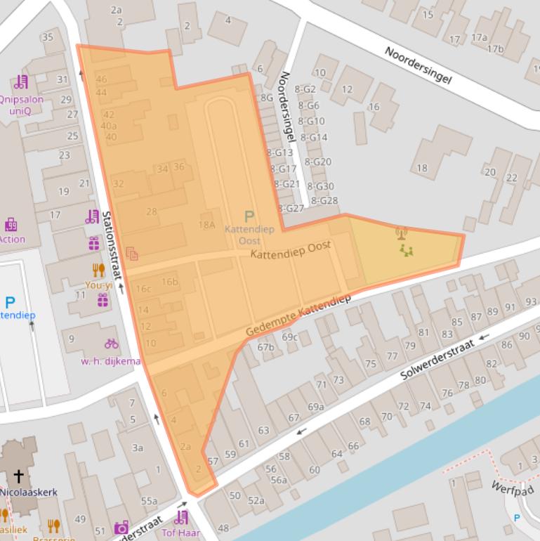 Kaart van postcodegebied 9901BM.