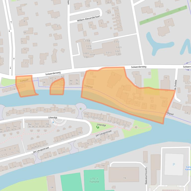 Kaart van postcodegebied 9901BS.