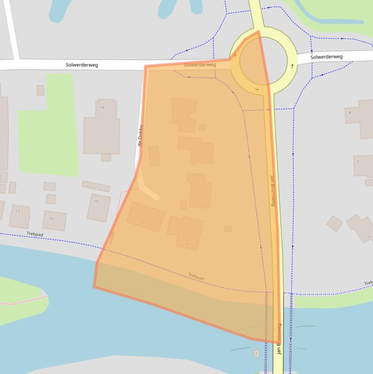 Kaart van postcodegebied 9901BV.