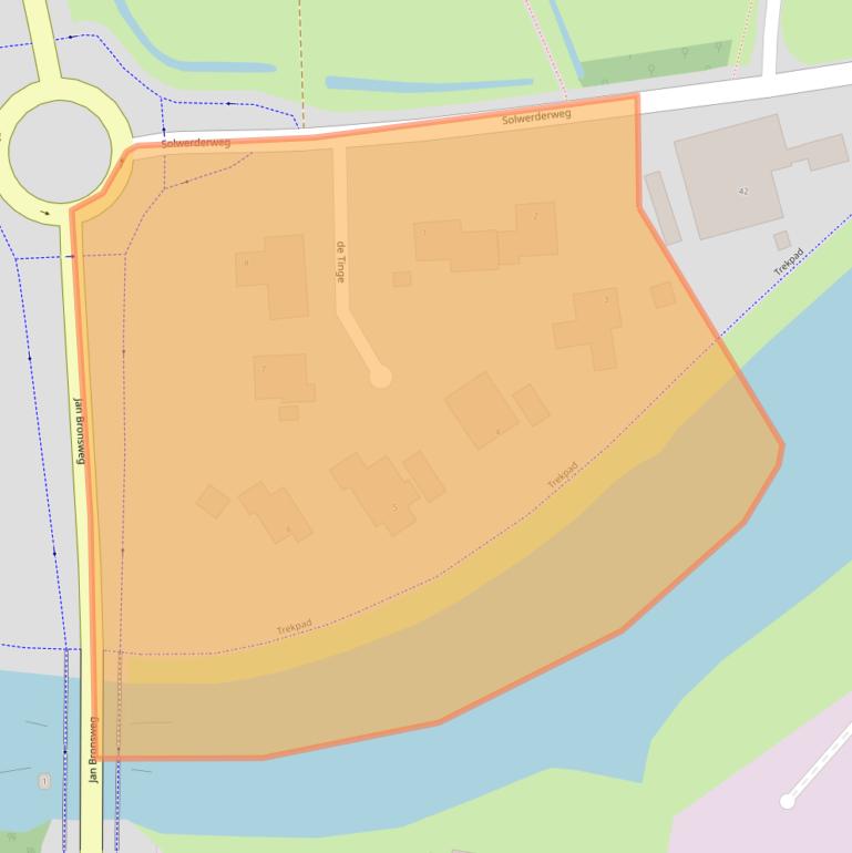 Kaart van postcodegebied 9901BW.