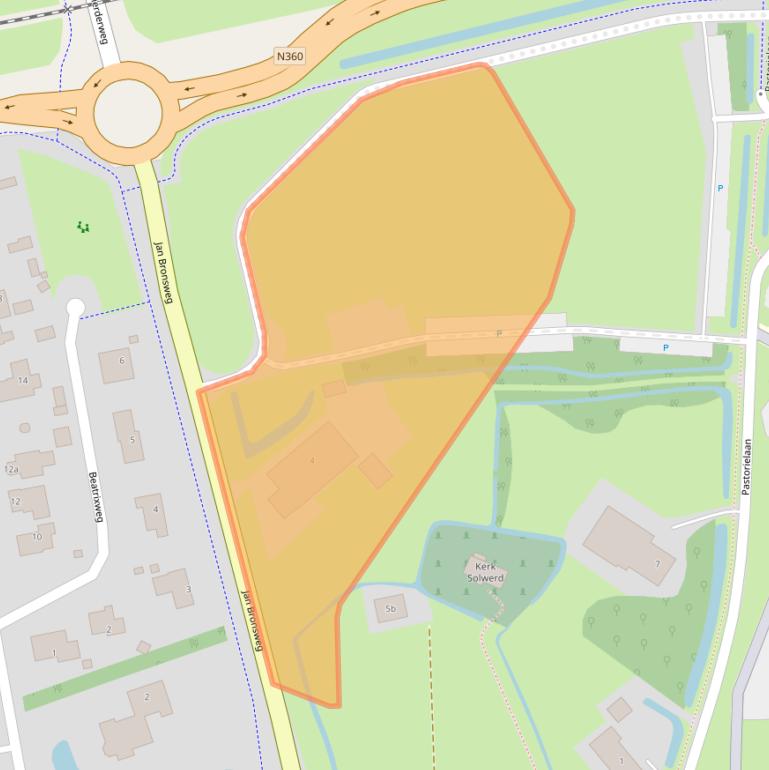 Kaart van postcodegebied 9901BX.