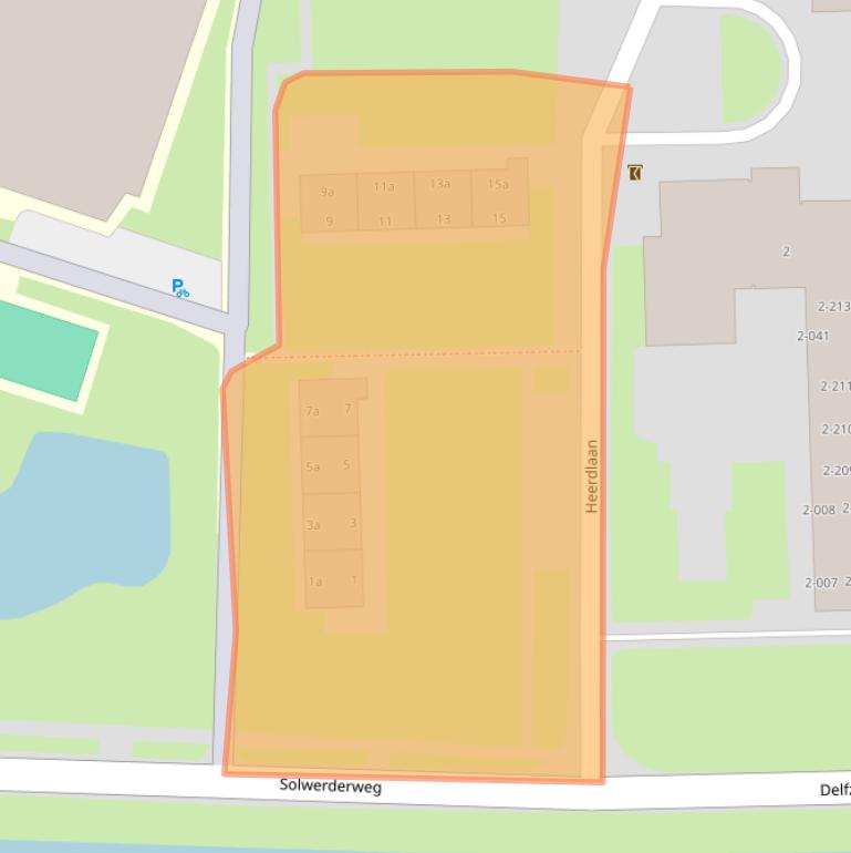 Kaart van postcodegebied 9901CA.