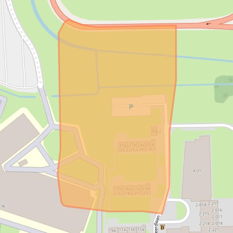 Kaart van postcodegebied 9901CB.