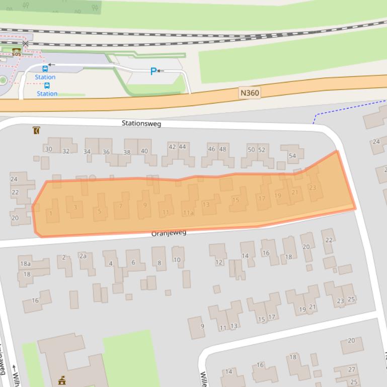 Kaart van postcodegebied 9901CJ.