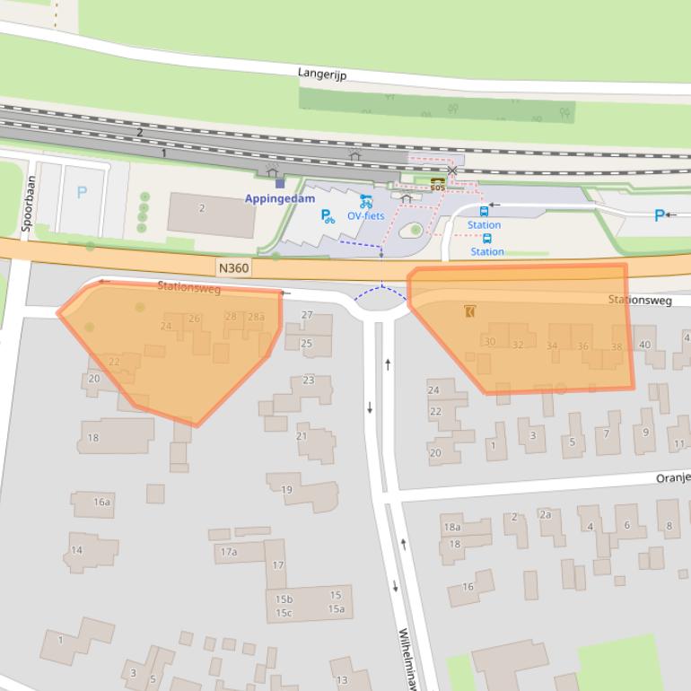 Kaart van postcodegebied 9901CS.