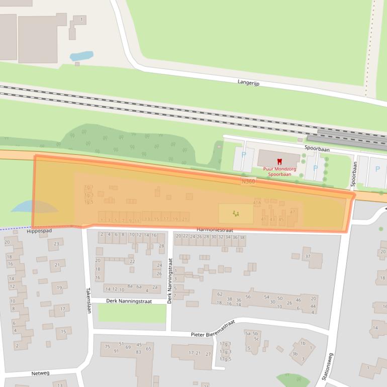 Kaart van postcodegebied 9901CV.