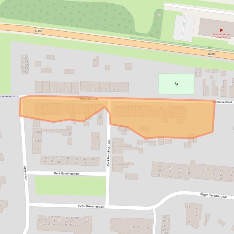 Kaart van postcodegebied 9901CW.