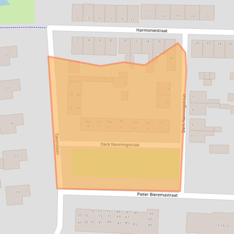 Kaart van postcodegebied 9901CZ.