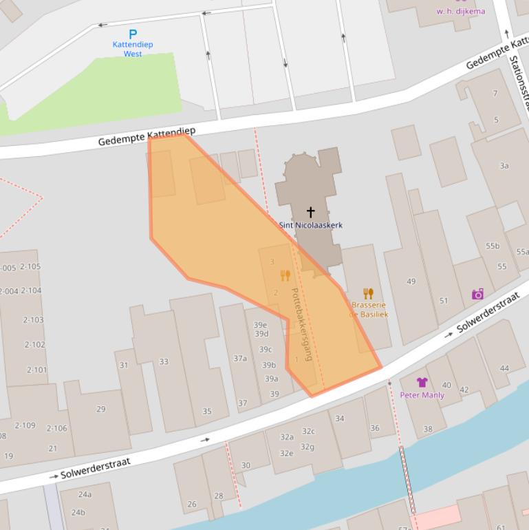 Kaart van postcodegebied 9901DA.