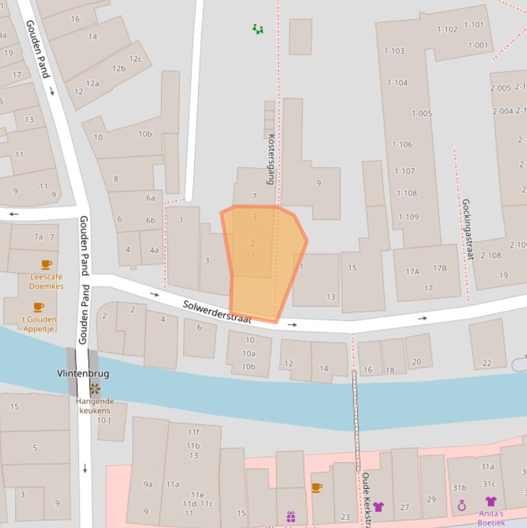 Kaart van postcodegebied 9901DB.