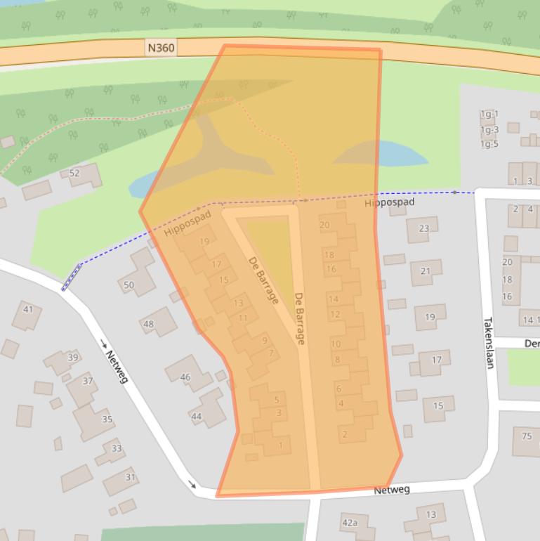 Kaart van postcodegebied 9901DC.