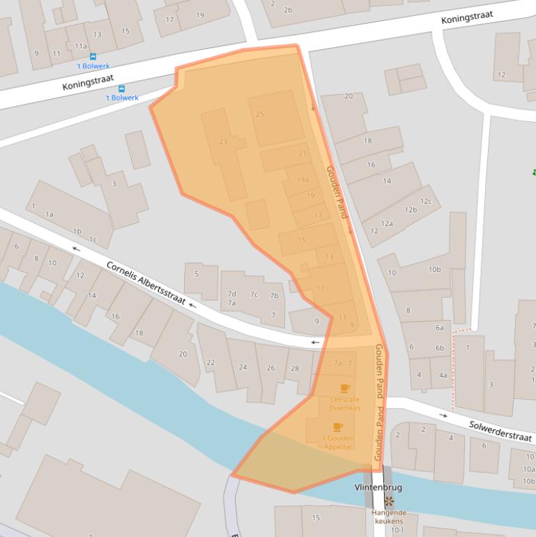 Kaart van postcodegebied 9901EG.