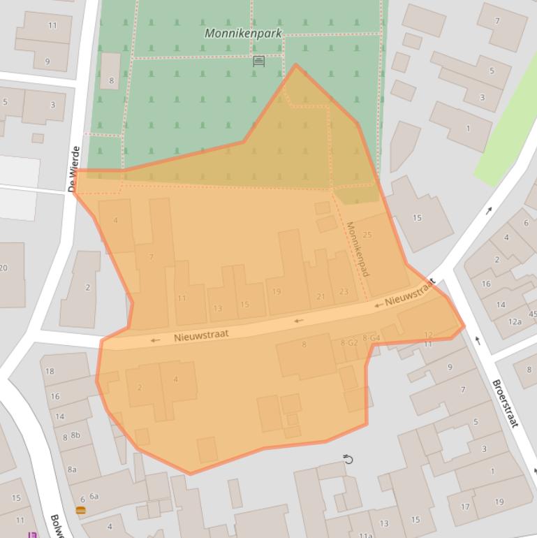 Kaart van postcodegebied 9901EL.