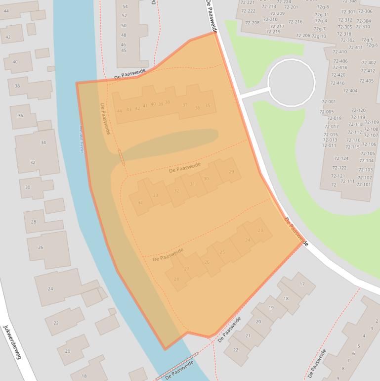 Kaart van postcodegebied 9901EW.