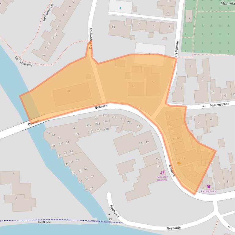 Kaart van postcodegebied 9901GB.