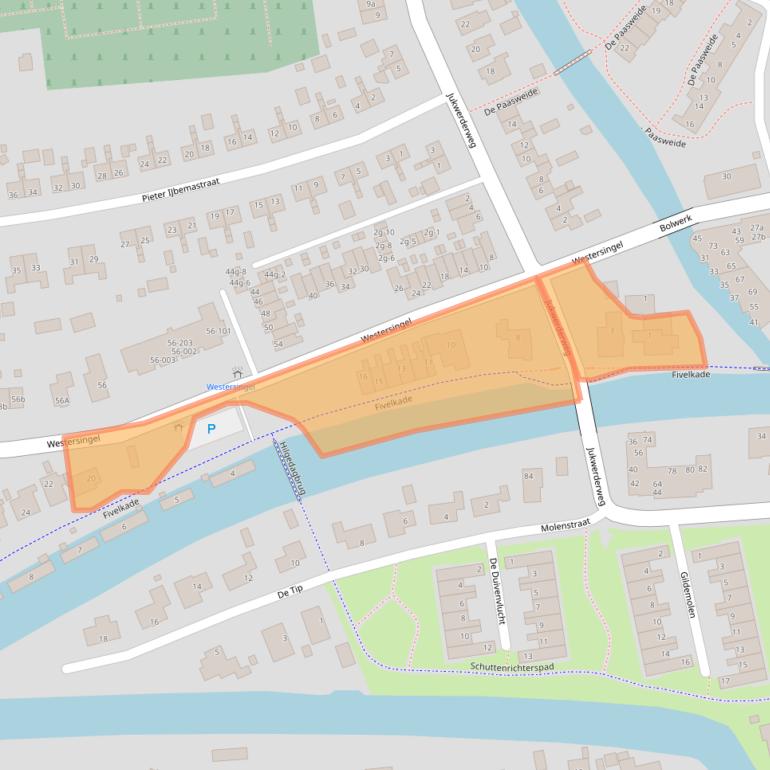 Kaart van postcodegebied 9901GC.