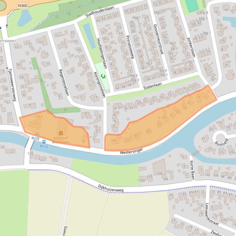 Kaart van postcodegebied 9901GK.