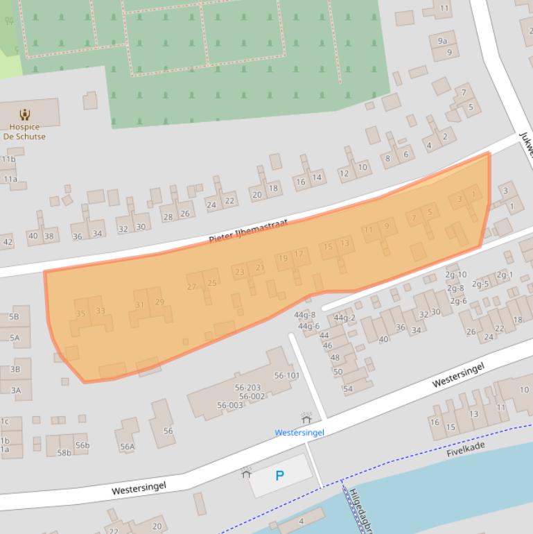 Kaart van postcodegebied 9901GN.