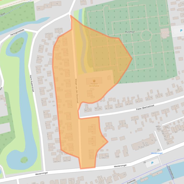 Kaart van postcodegebied 9901GS.