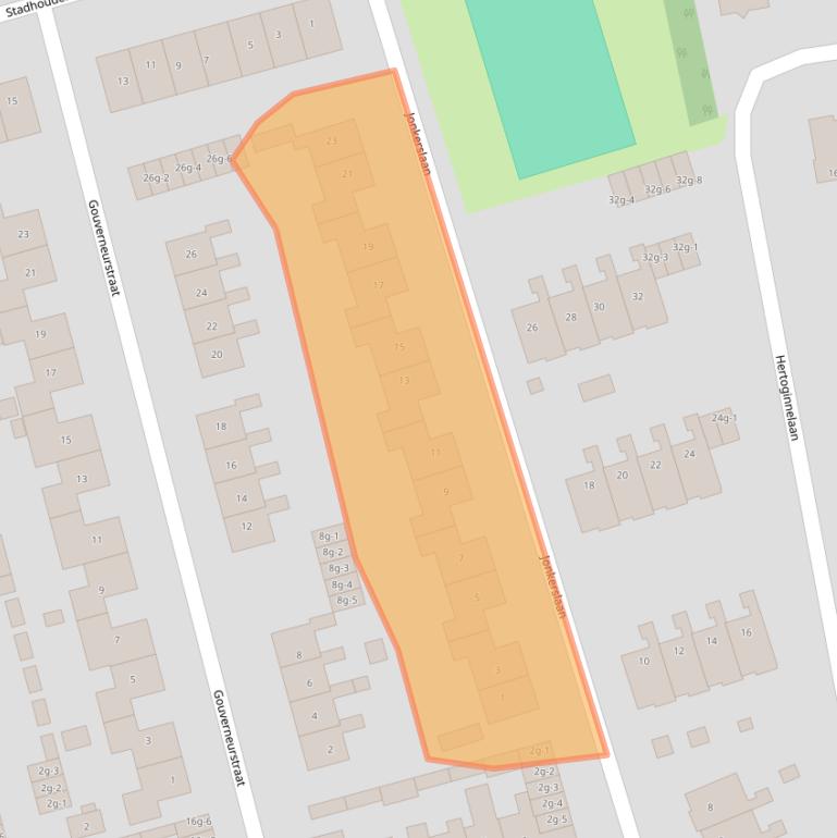 Kaart van postcodegebied 9901HC.