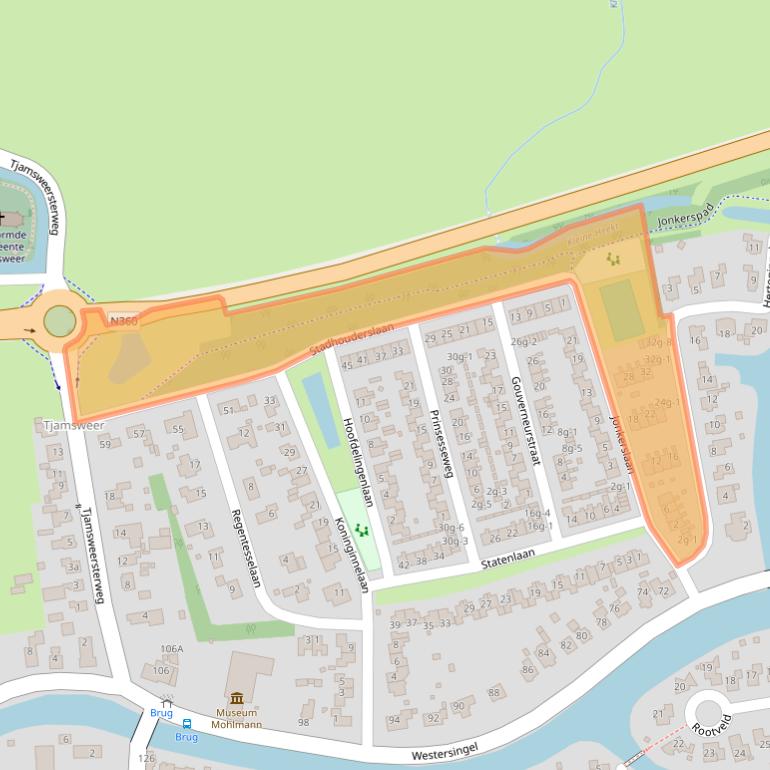 Kaart van postcodegebied 9901HD.