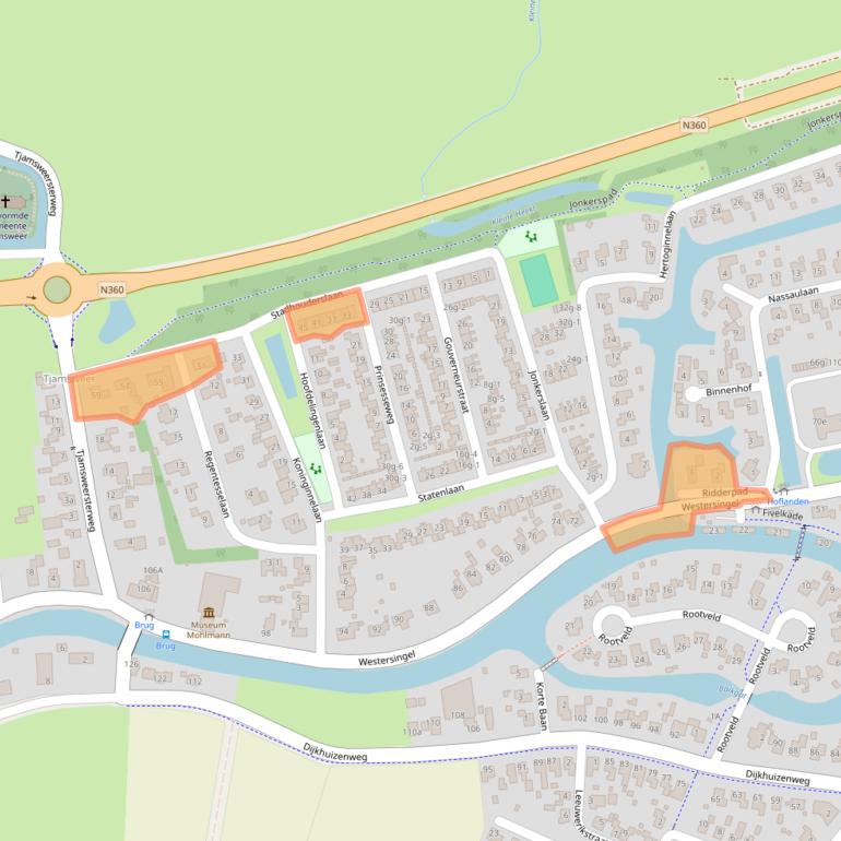 Kaart van postcodegebied 9901HP.