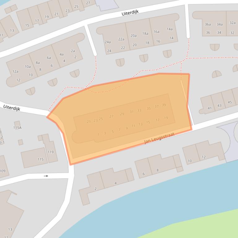 Kaart van postcodegebied 9901JJ.