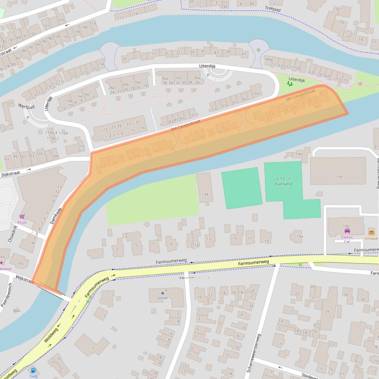 Kaart van postcodegebied 9901JM.