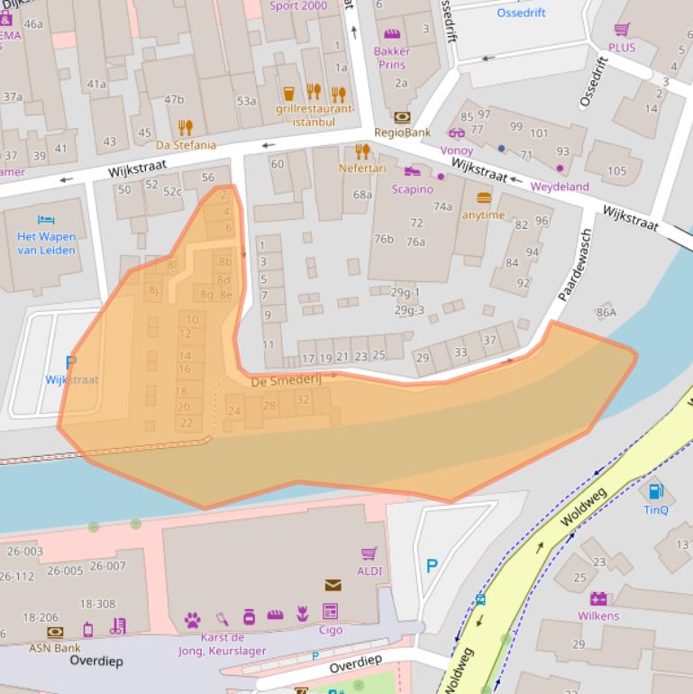 Kaart van postcodegebied 9901LA.