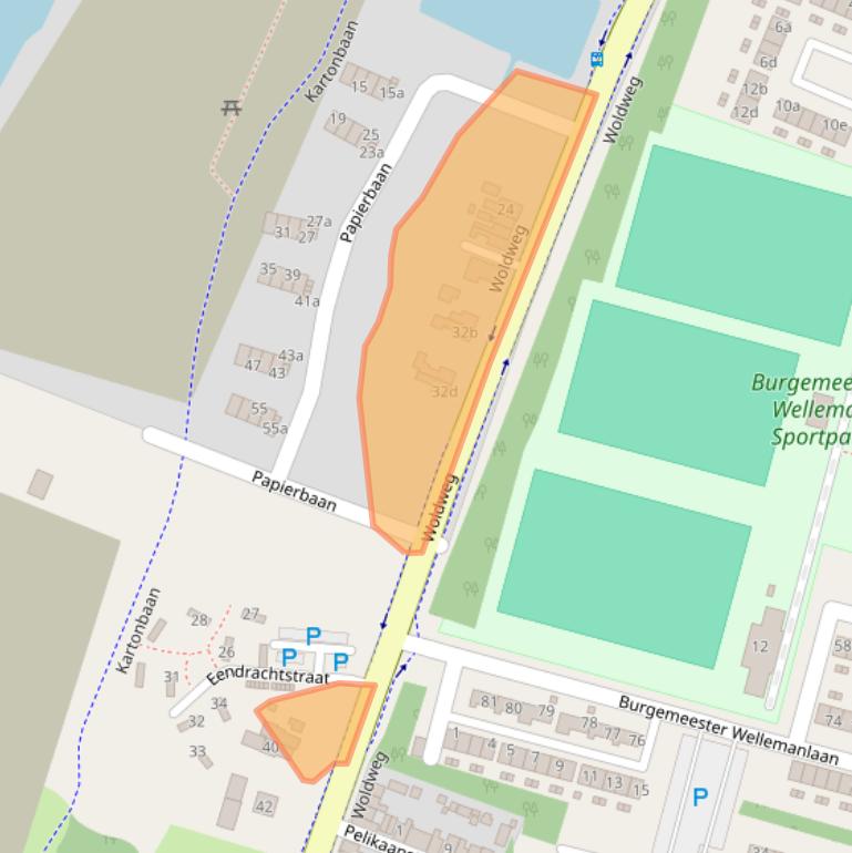 Kaart van postcodegebied 9902AH.