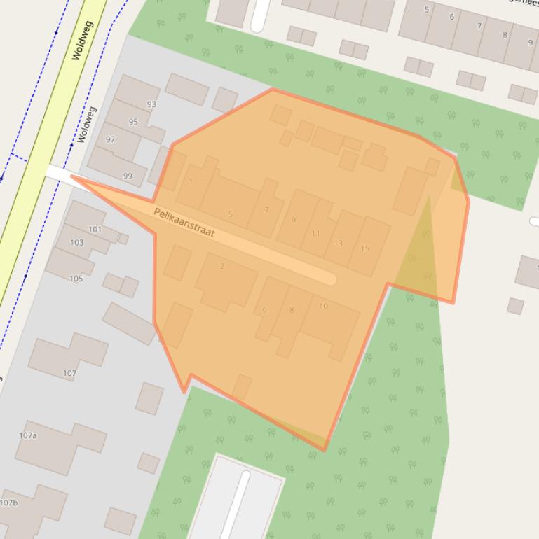 Kaart van postcodegebied 9902AL.