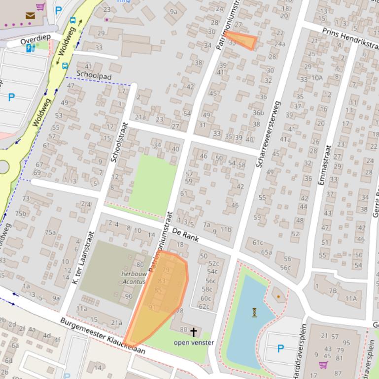 Kaart van postcodegebied 9902BD.