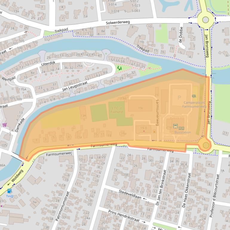 Kaart van postcodegebied 9902BK.