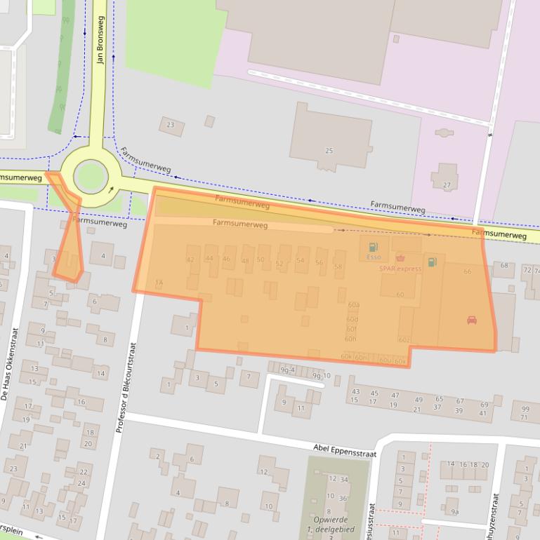 Kaart van postcodegebied 9902BT.