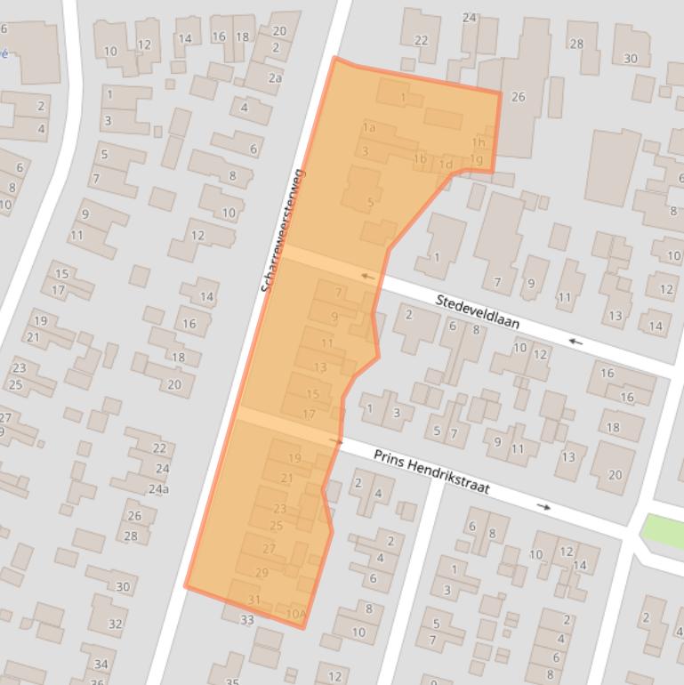 Kaart van postcodegebied 9902CA.