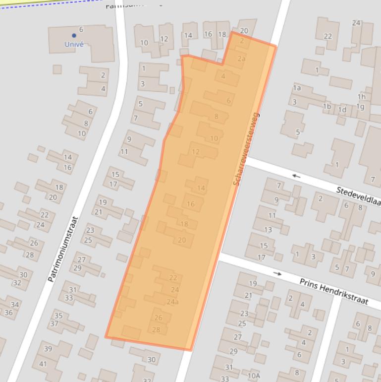 Kaart van postcodegebied 9902CG.